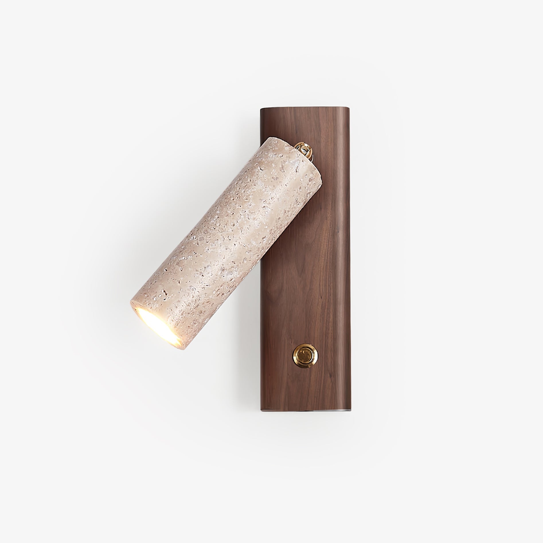 Ornoria Cylindrical Travertine Wall Light SpotLight - Letslighting