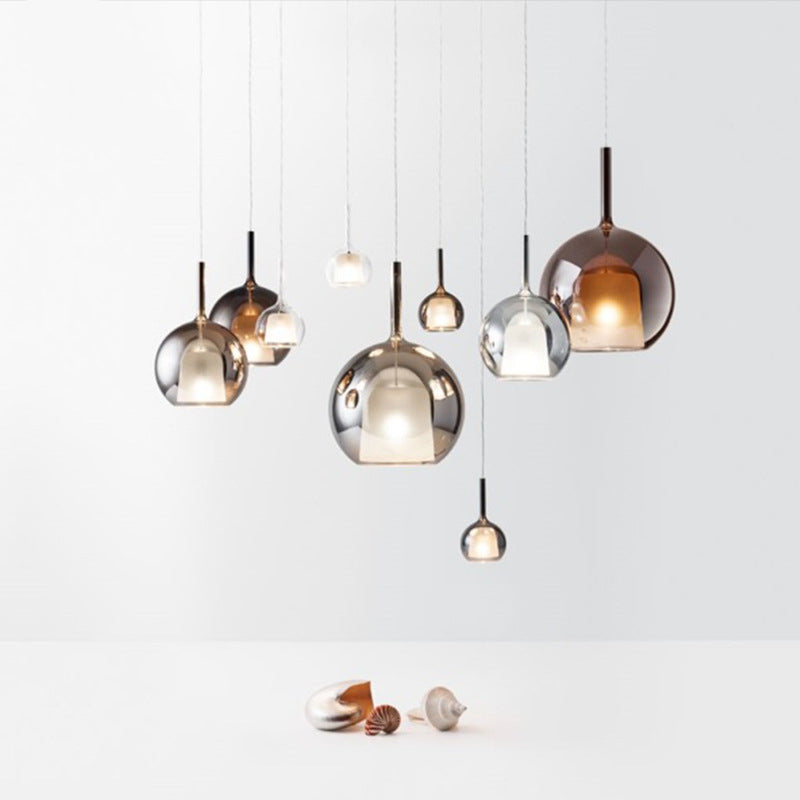 Valentina Moderne Sphère LED Suspension Verre Salle à Manger