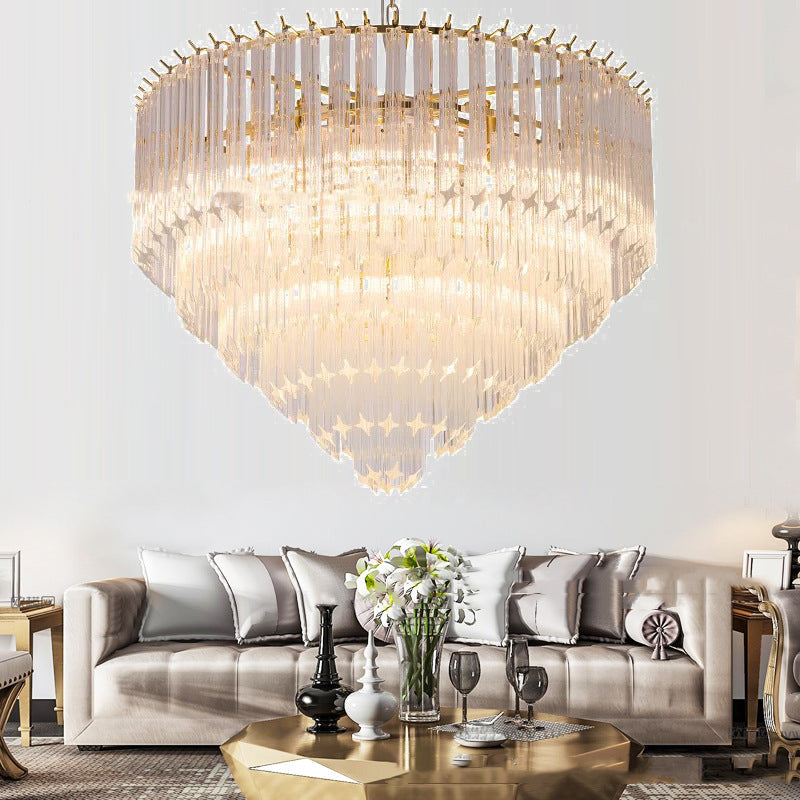 Silva Moderne Luxe Art LED Suspension Verre Salon