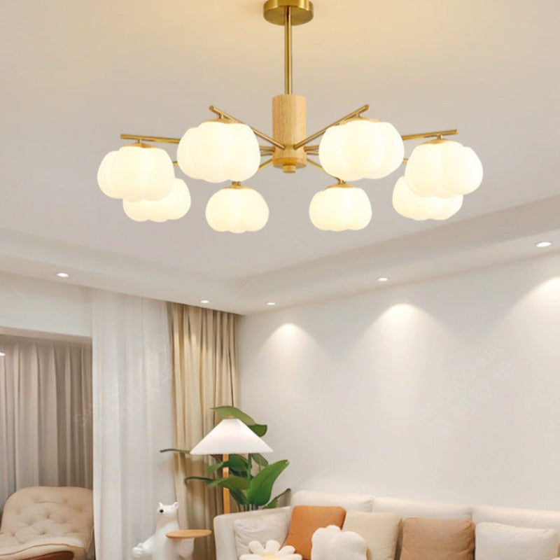 Arisha Créatif LED Métal Bois Lustre Salon