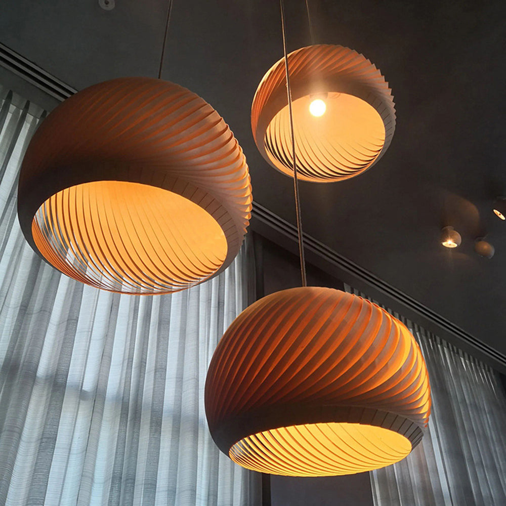 Muto Suspension Globe Naturel, Bois/Metal, Marron/Bois, Salon