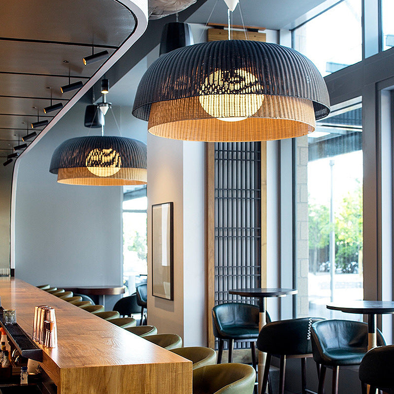 Ritta Cottage LED Suspension Métal/Rotin Chambre À Coucher/Salle À Manger