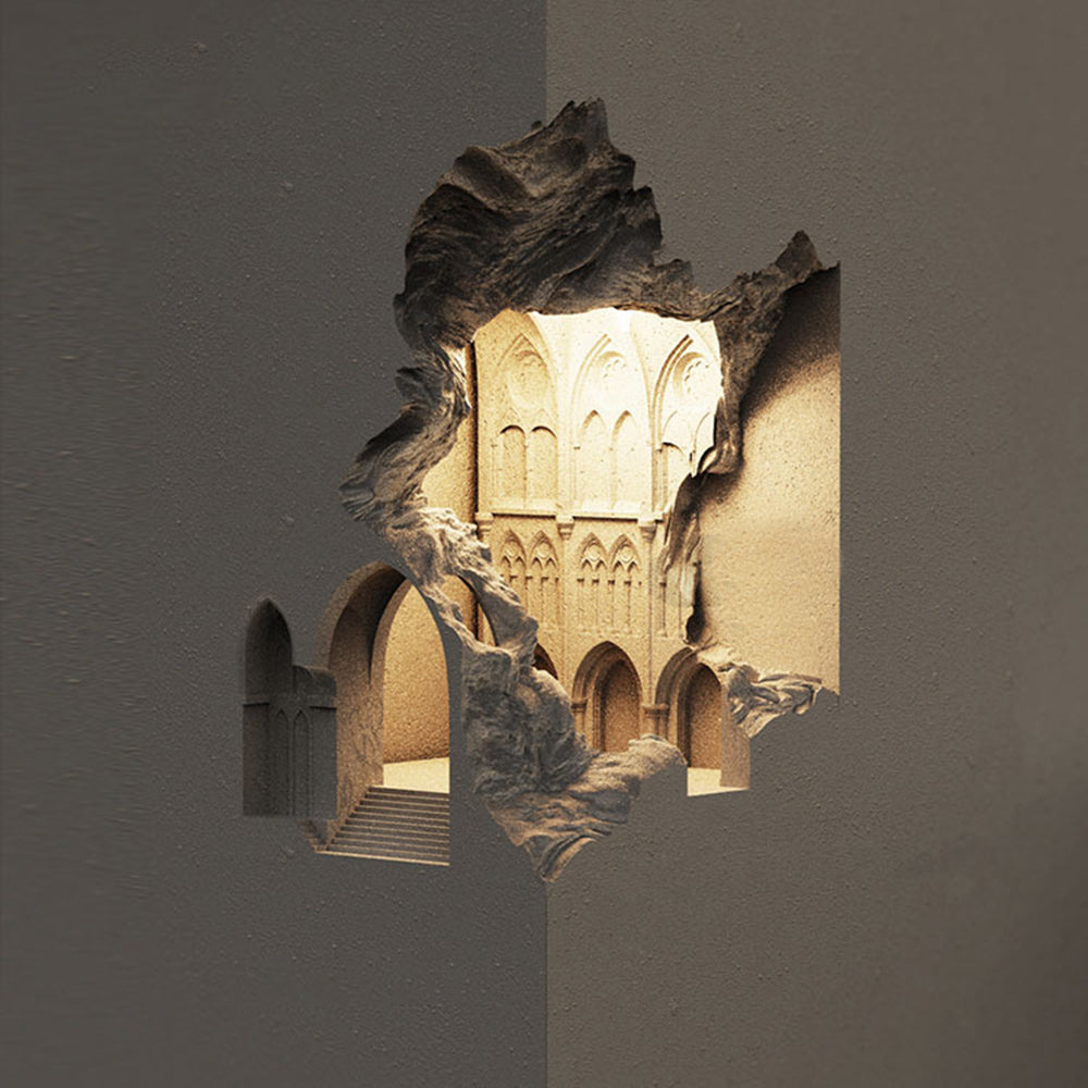 Ray Applique Murale Art Déco Flush LED Encastrée, 3 Styles, Blanc, Salon