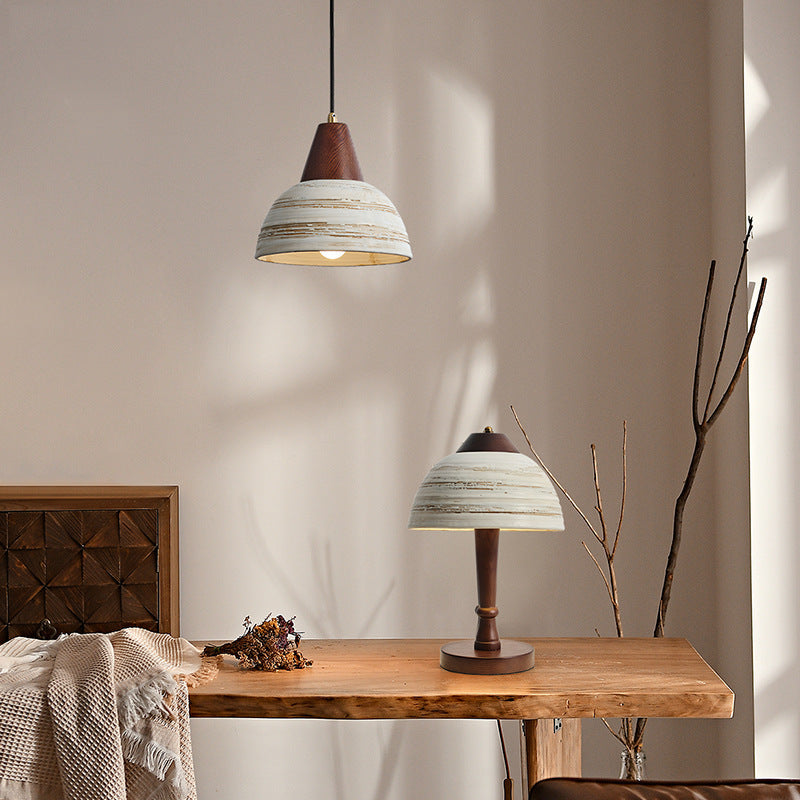 Muto Nordique LED Suspension Métal/Céramique/Bois Chambre À Coucher