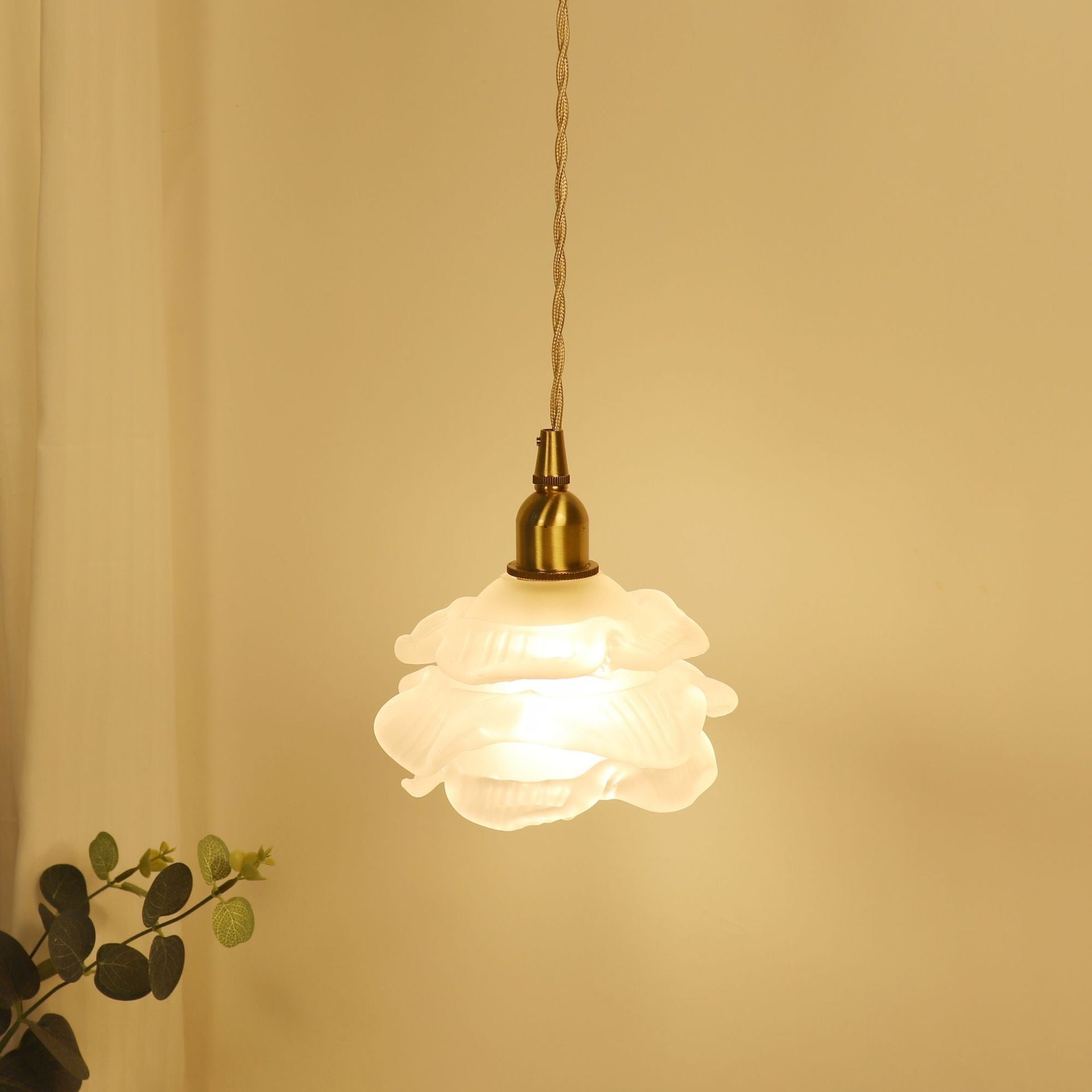 Valentina Romantique Rétro Rose Suspension Clair Verre Chambre à coucher