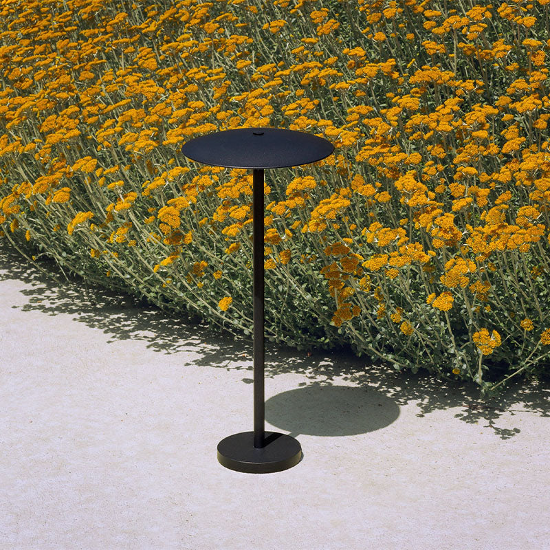 Arisha Lampadaire Parapluie Moderne, Métal, Noir/Café, Extérieur