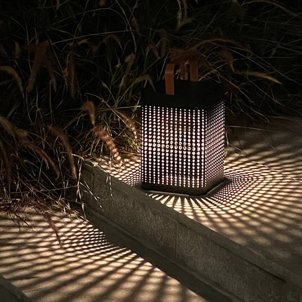 Ray Lampadaire Panier Vintage, Métal/Verre, Blanc, Extérieur