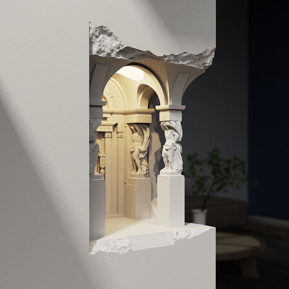 Ray Applique Murale Art Déco Flush LED Encastrée, 3 Styles, Blanc, Salon
