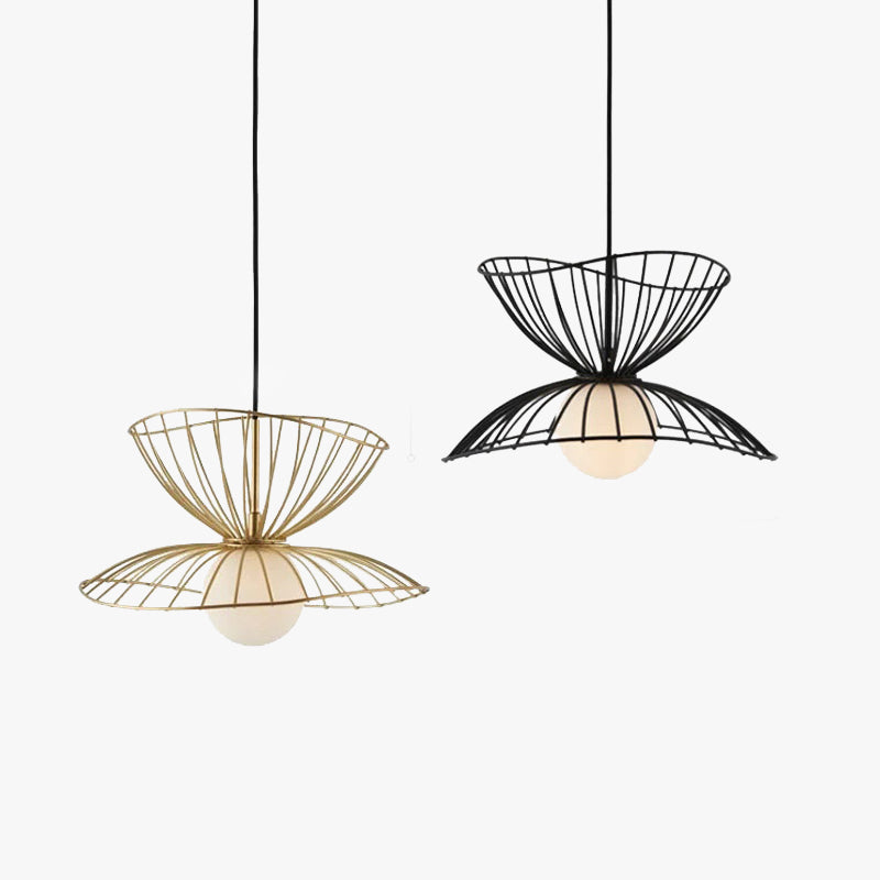 Ritta Luminaires Suspension Vertigo LED Métal Noir/Or Salle à manger