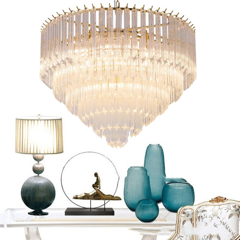 Silva Moderne Luxe Art LED Suspension Verre Salon