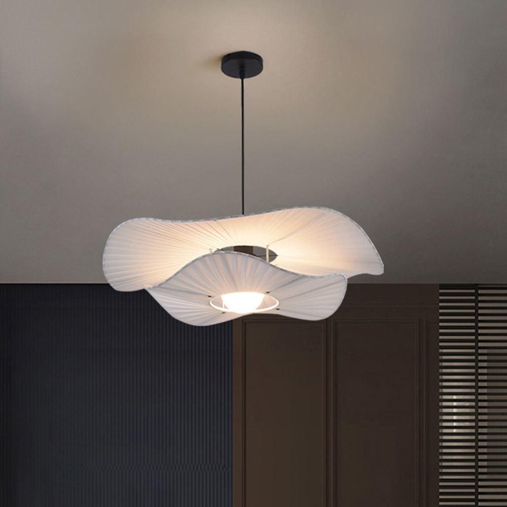 Ritta Suspension Petale Retro, Metal/Tissu, Blanc, Chambre à Coucher