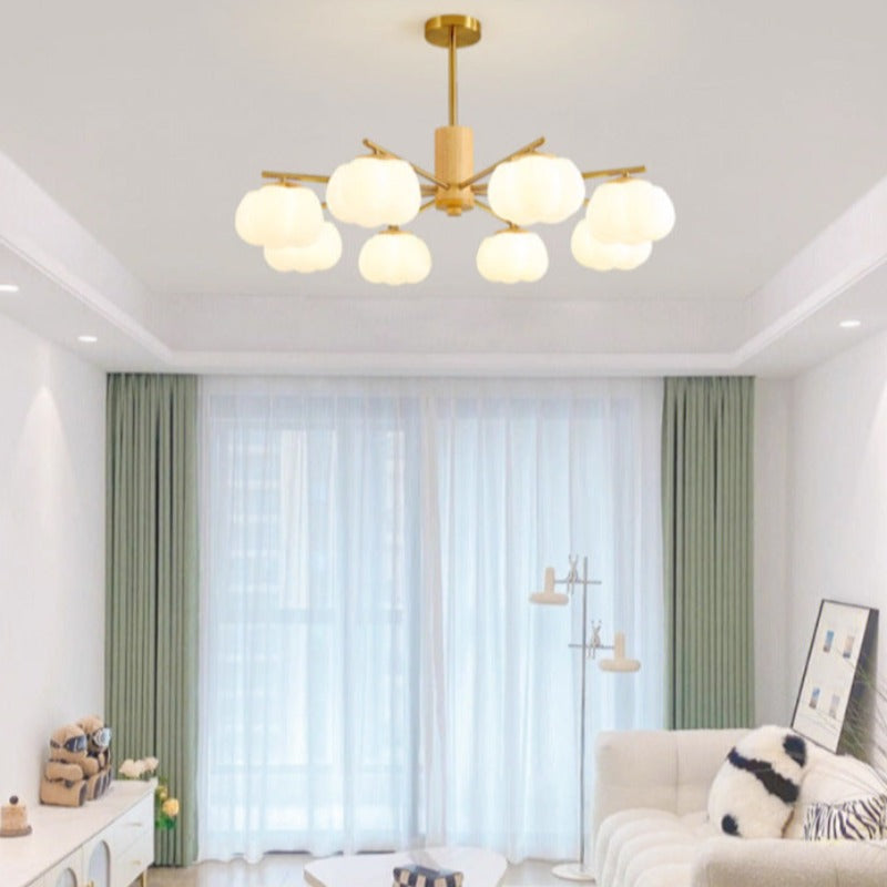 Arisha Créatif LED Métal Bois Lustre Salon