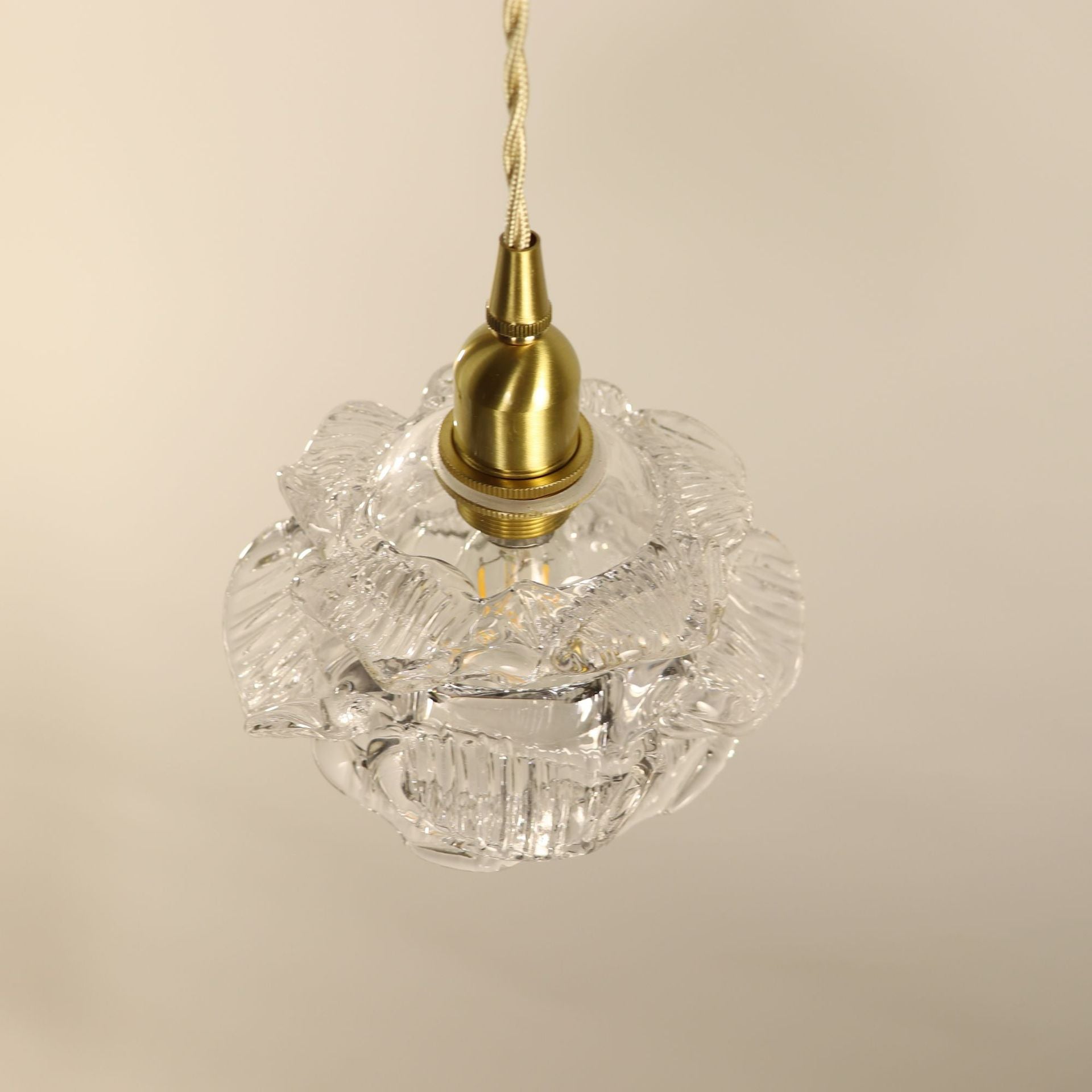 Valentina Romantique Rétro Rose Suspension Clair Verre Chambre à coucher