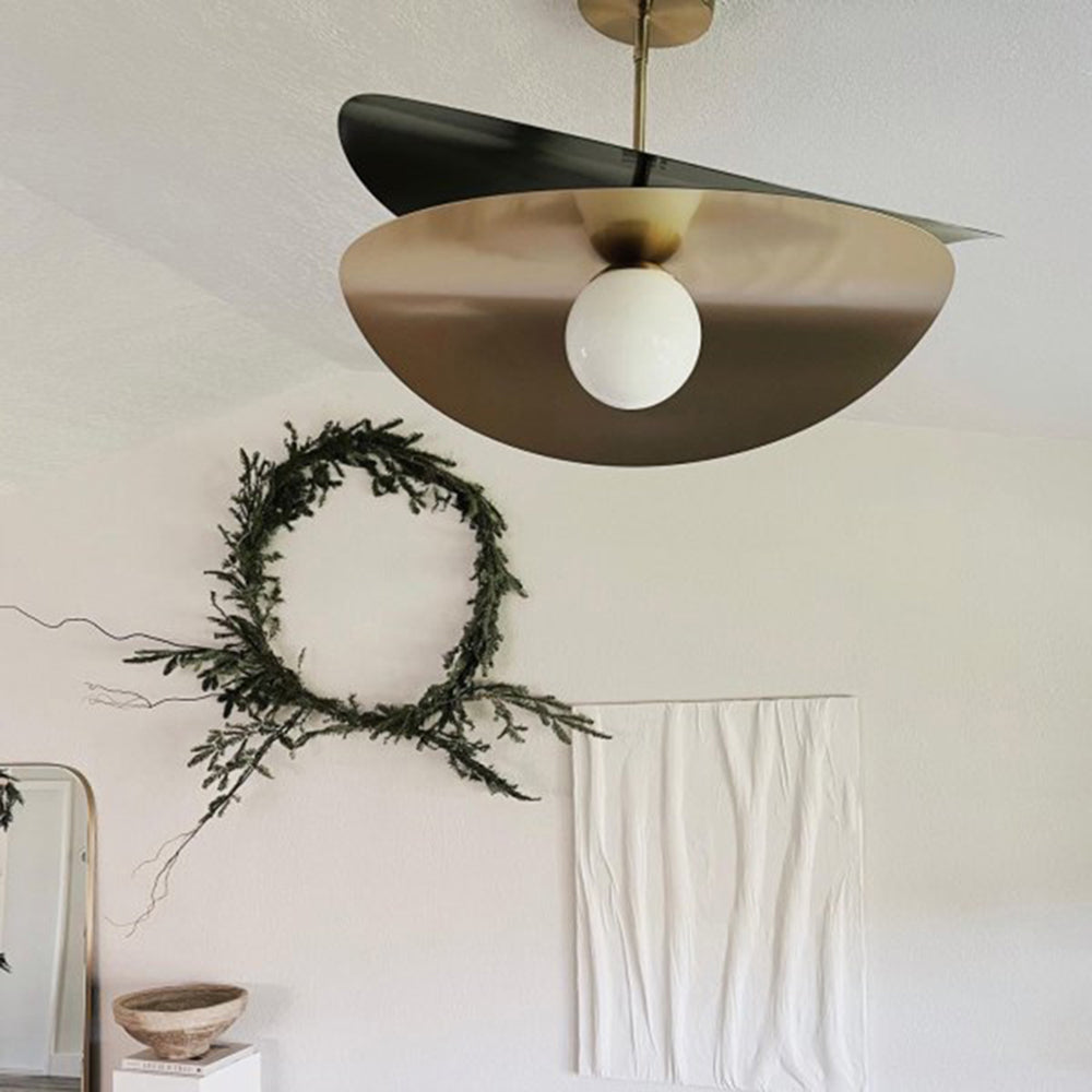 Arisha Suspension forme du ventilateur Métal Gris Chambre à coucher /Salon