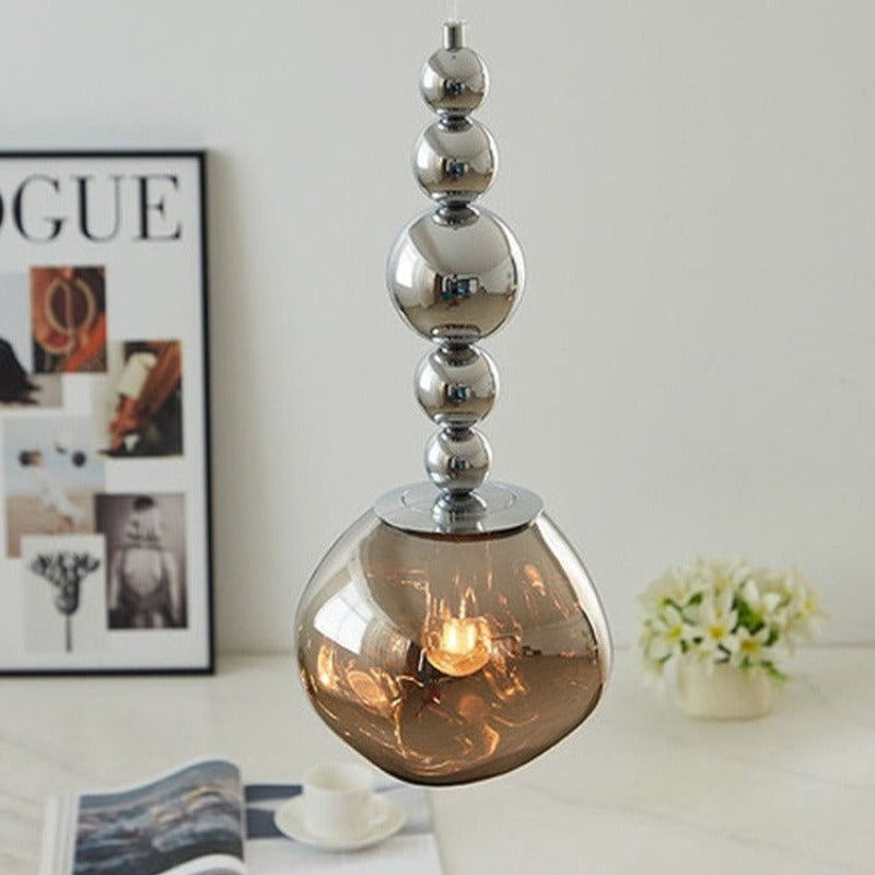 Valentina Suspension Luminaire LED Retro Chrome Métal/Acrylique Chambre Salon