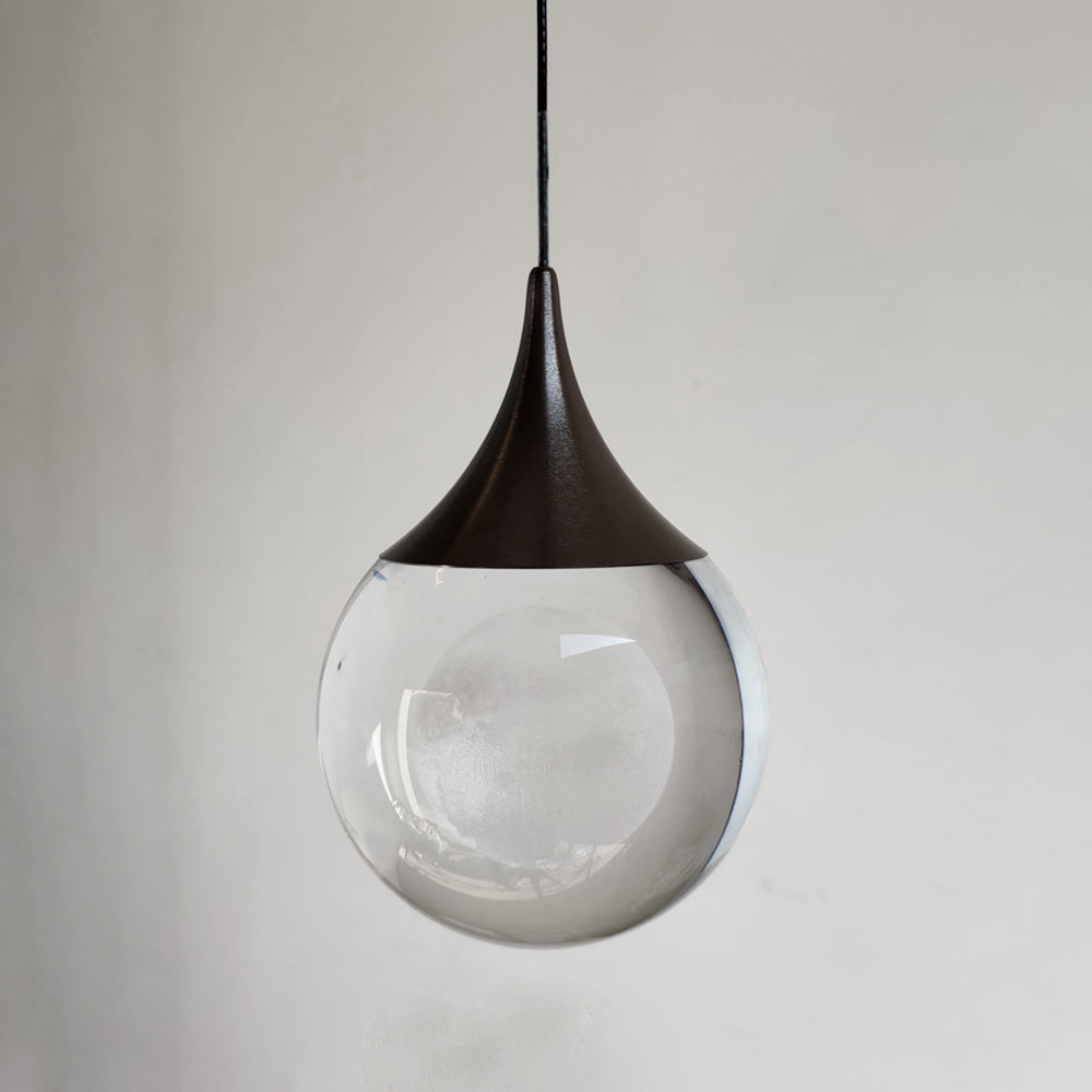 Aria Suspension Globe Inhabituel, Métal/Cristal, Noir/Blanc, Chevet/Salon