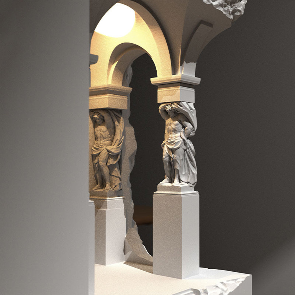 Ray Applique Murale Art Déco Flush LED Encastrée, 3 Styles, Blanc, Salon