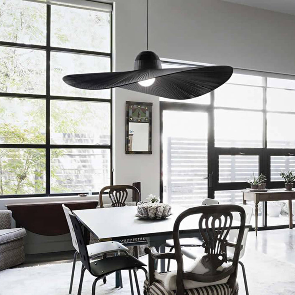Ritta Suspension Vintage, Métal/Tissu, Blanc/Noir, Salle à Manger