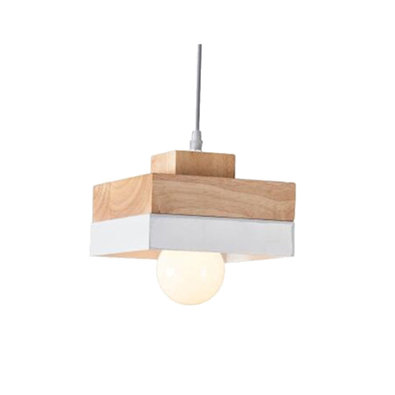 Valentina Suspension, Métal/Bois, Noir/Blanc, Salle à Manger/Salon