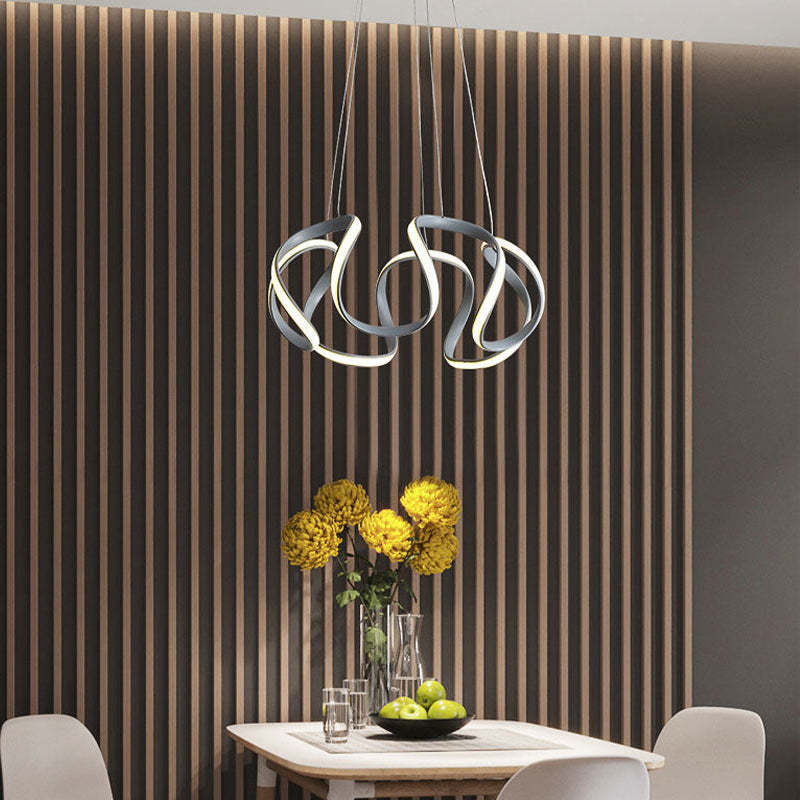 Arisha Suspension Linéaire Moderne Doré/Café/Gris, Salon