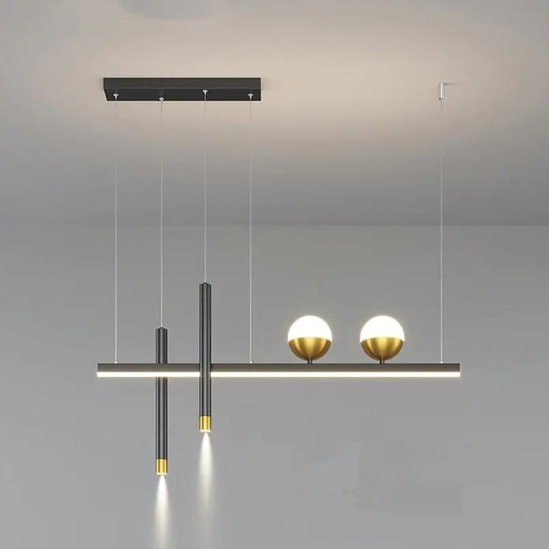 Arisha Luminaires Suspension Minimaliste Globe Double Métal Salle à manger