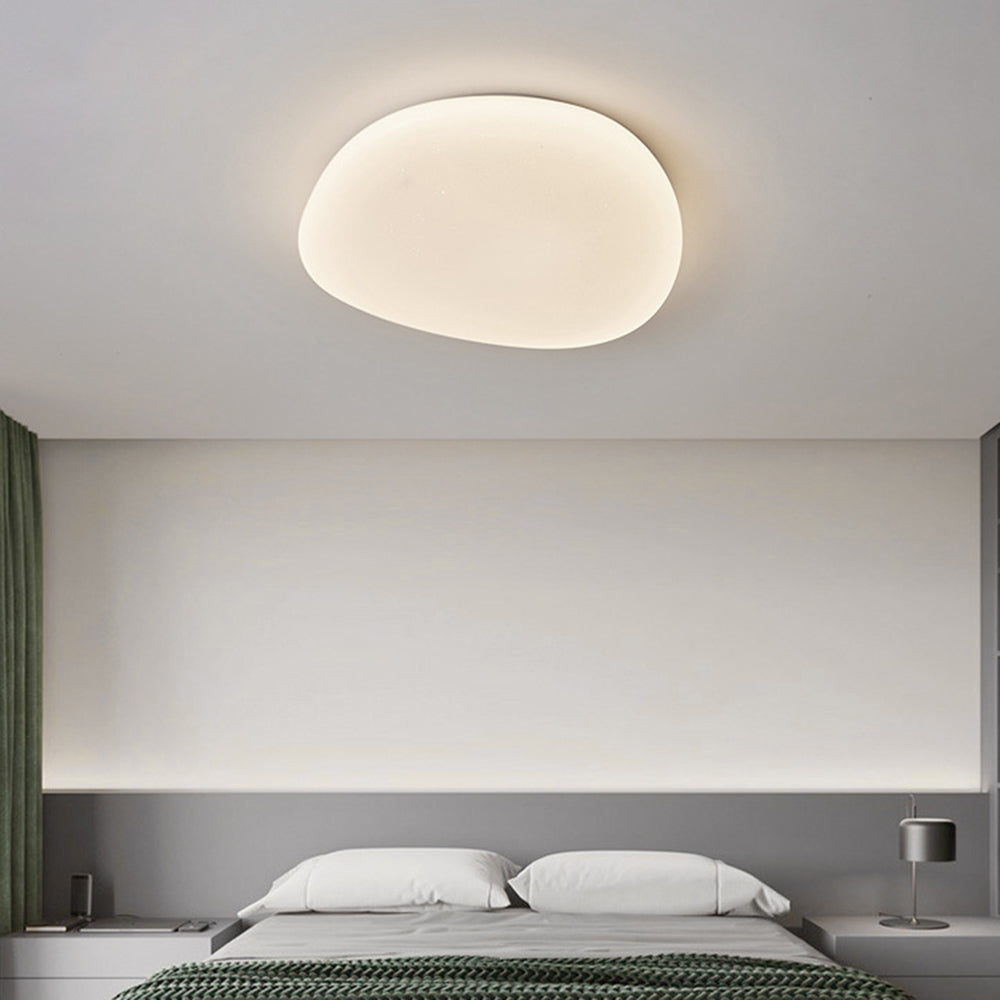 Arisha Plafonnier Galet Moderne Blanc, Salon