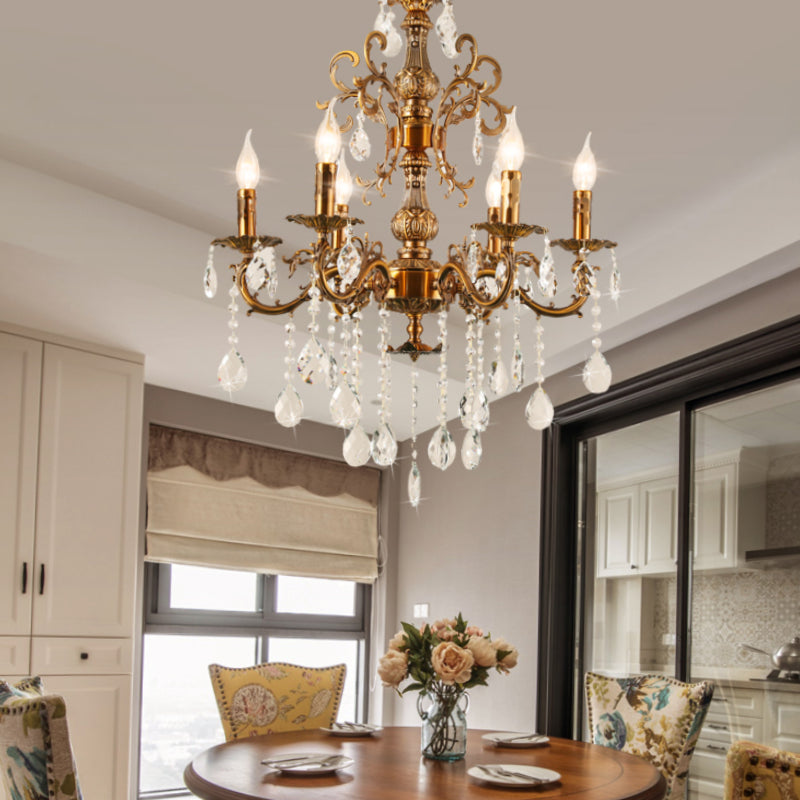 Silva Lustre LED Moderne Design, Métal, Bronze Doré, Salon
