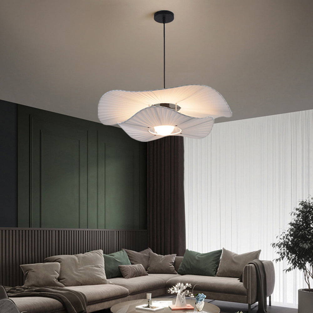 Ritta Suspension Petale Retro, Metal/Tissu, Blanc, Chambre à Coucher