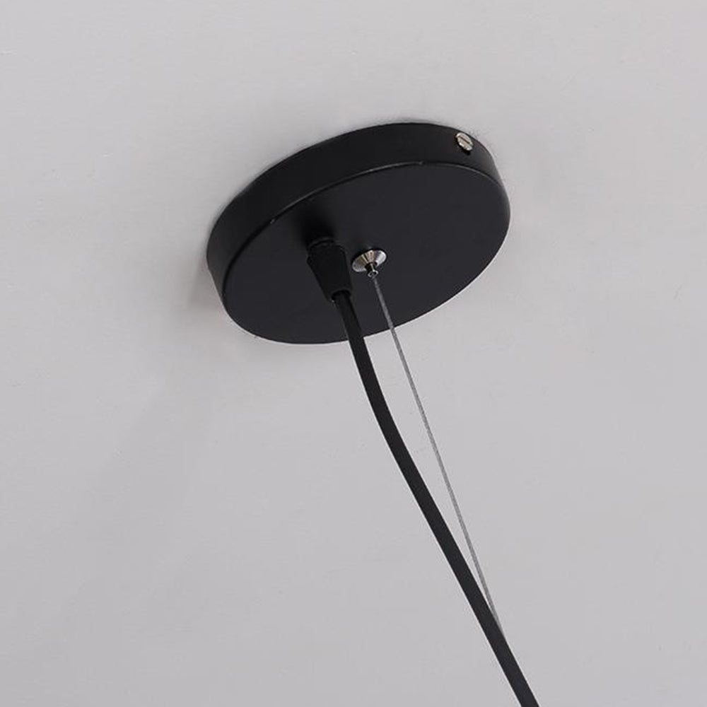 Ritta Suspension Vintage, Métal/Soie, Noir/Blanc, Chambre à Coucher