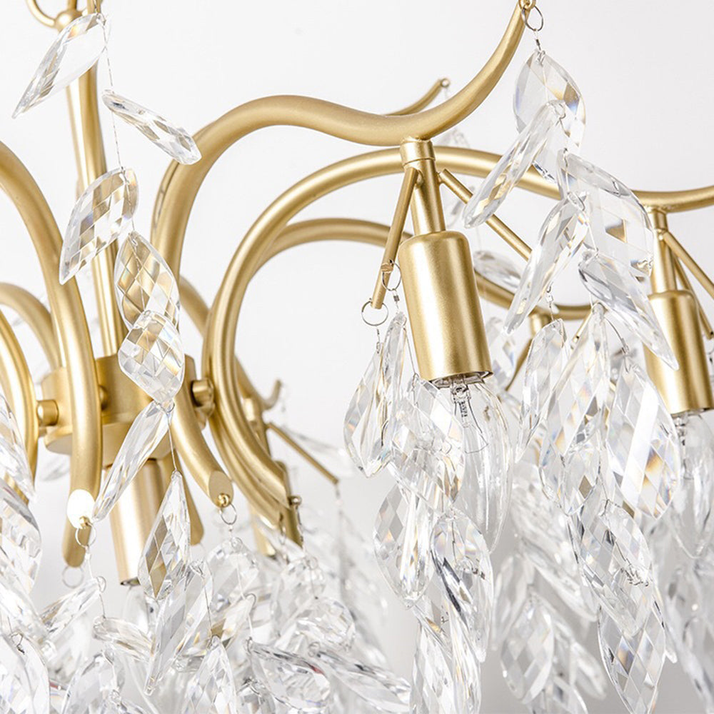 Kristy Suspension Multi Luxueux, Cristal/Cuivre, Noir/Or, Salon