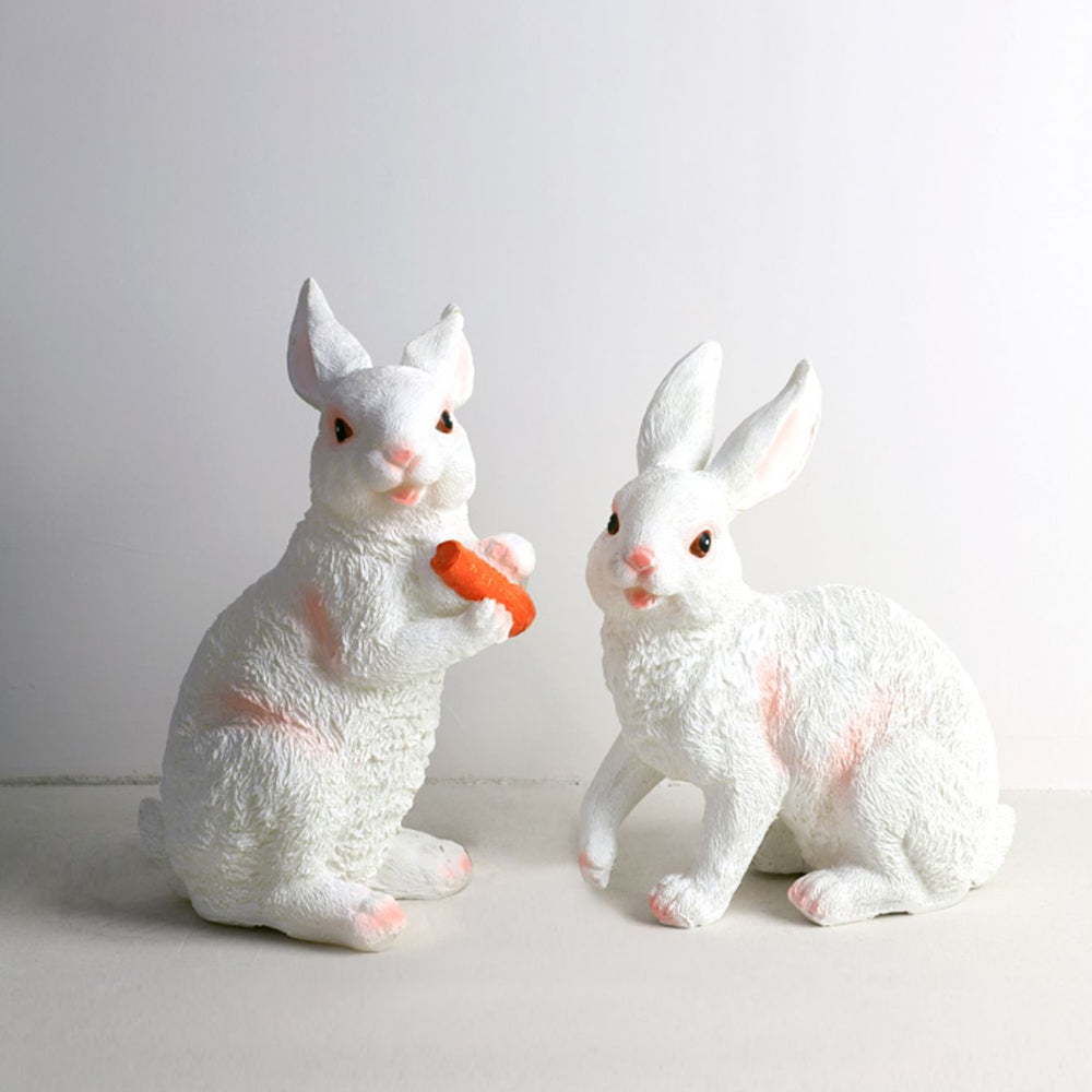 Arisha Lampadaire Lapin Moderne, Résine, Blanc, Extérieur