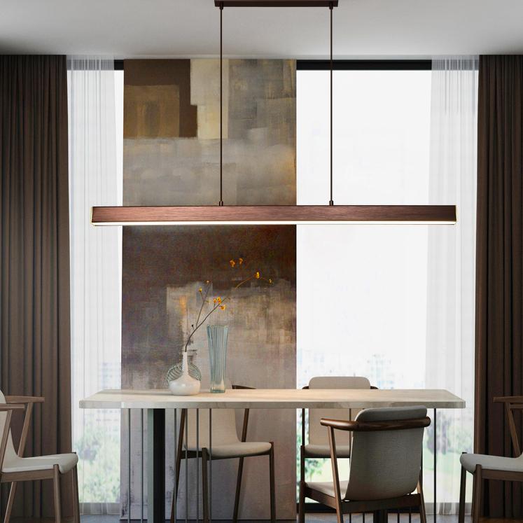 Arisha Suspension Linéaire Moderne Noir/Marron Salon