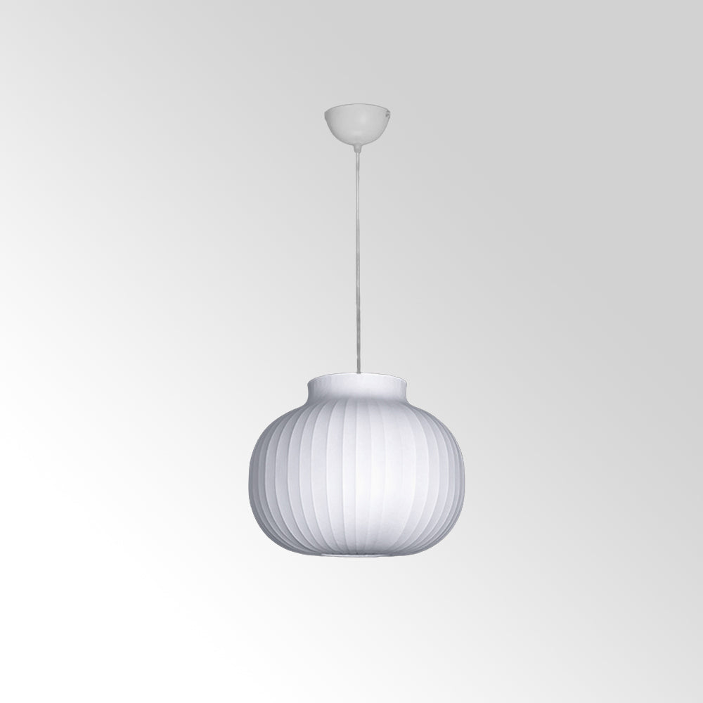Ritta Suspension Vintage, Métal/Soie, Blanc, Salle à Manger