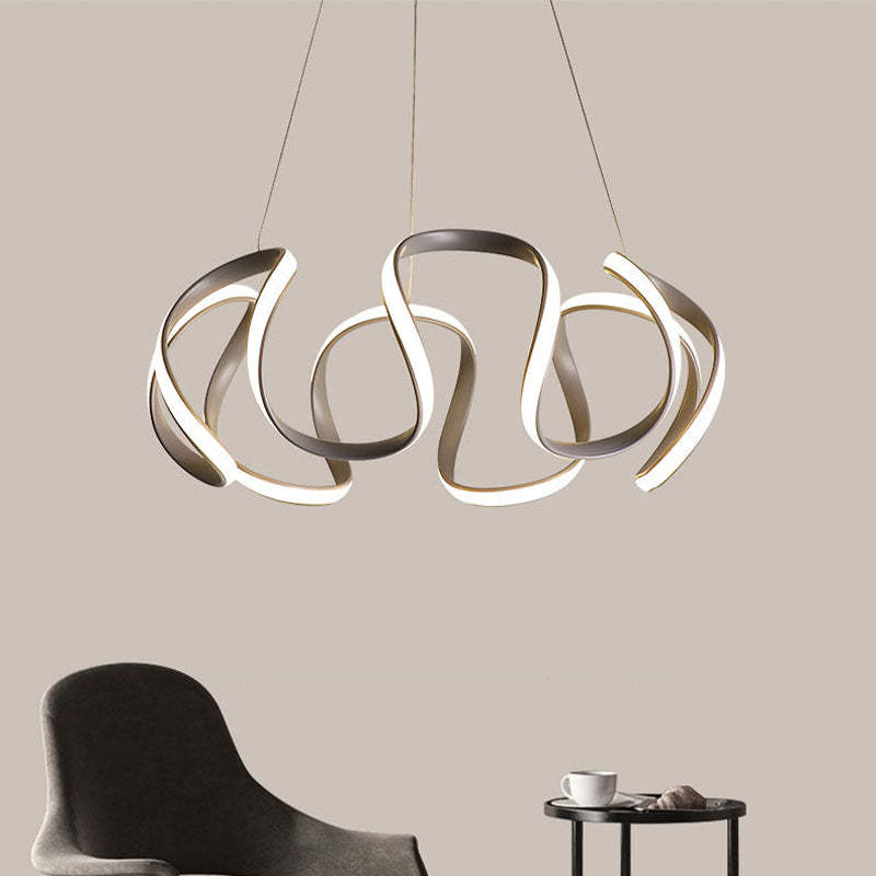 Arisha Suspension Linéaire Moderne Doré/Café/Gris, Salon