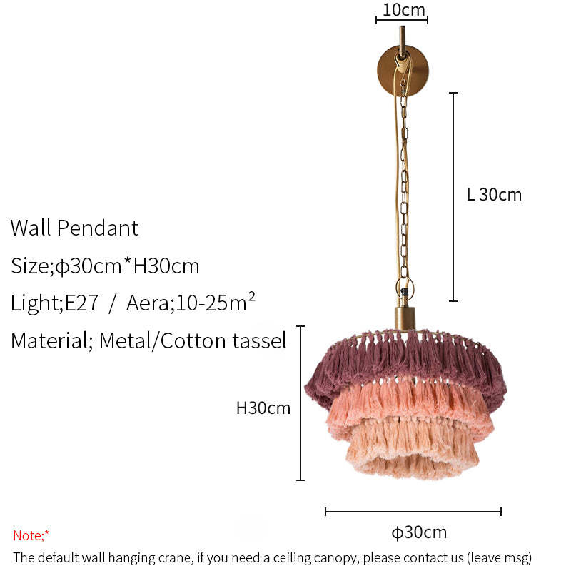 Ritta Suspension Nuage Retro, Metal/Tissu, Rose/Beige/Violet, Salon