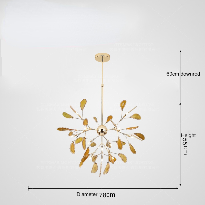 Arisha Lustre Coloré Branche Feuille Design, Salon/Chambre