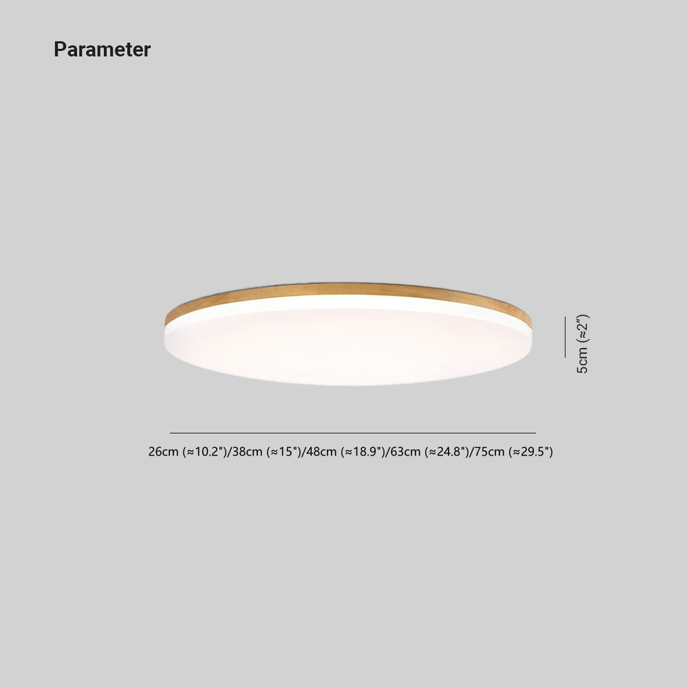 Muto Plafonnier LED Grande Rond Moderne Bois