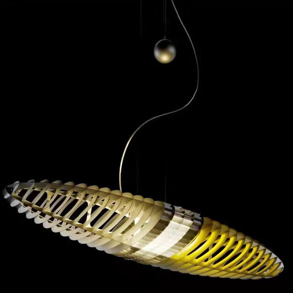 Arisha Suspension Feuille Contemporaine, Acier Inoxydable/Acrylique, Chambre
