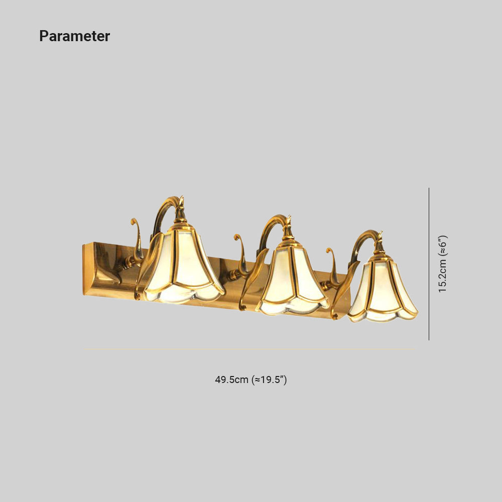 Ray Design Italien Floride Applique Murale à miroir LED Marron Métal Salle de Bain