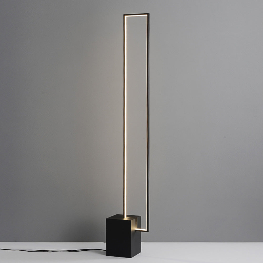Ray Design Lampadaire Rectangulaire Simple Métal Noir Salon/Chambre à Coucher