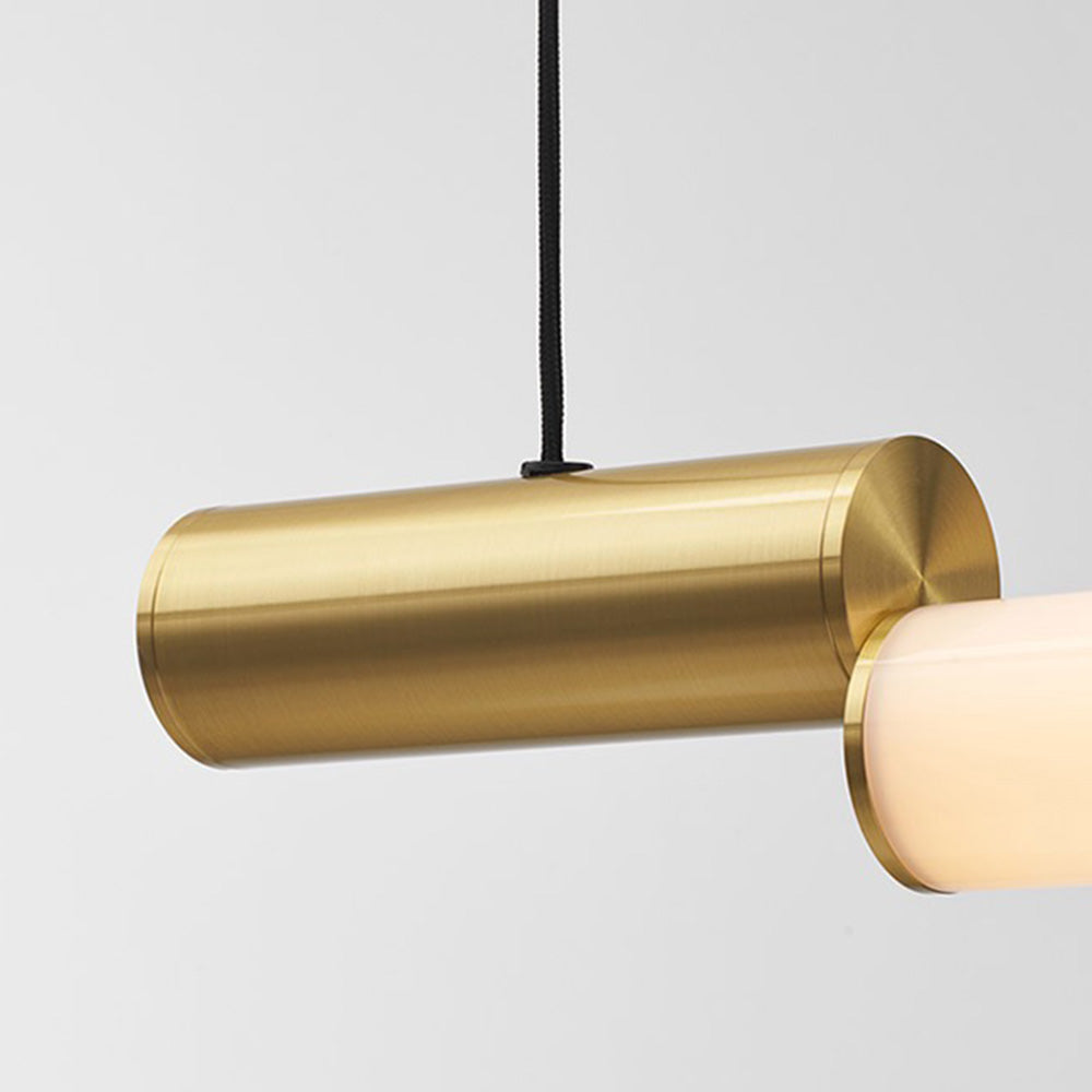 Ray Suspension Linéaire Minimaliste, Aluminium/PVC, Or, Salon