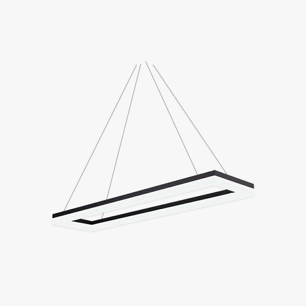 Arisha Luminaires Suspensions Carrée Simple Moderne Acrylique Noir/Blanc Salon/Chambre à Coucher/Salle à Manger
