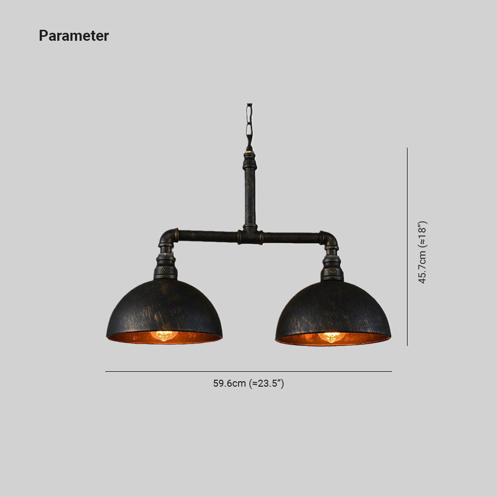 Silva Industrielle Luminaires Suspensions Vintage LED Métal Noir Salon/Chambre à Coucher