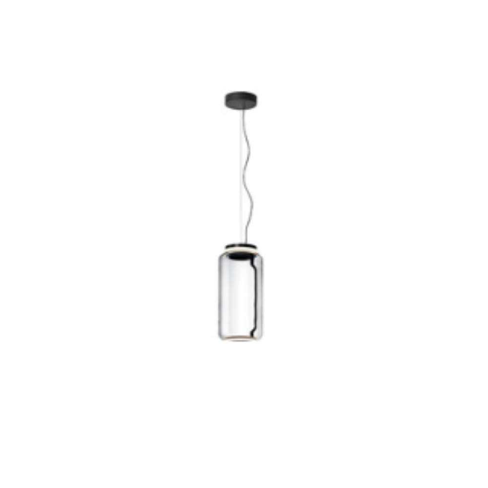 Valentina Luminaires Suspensions LED Cylindre Minimalisme Métal/Verre Transparent Salon/Chambre à Coucher