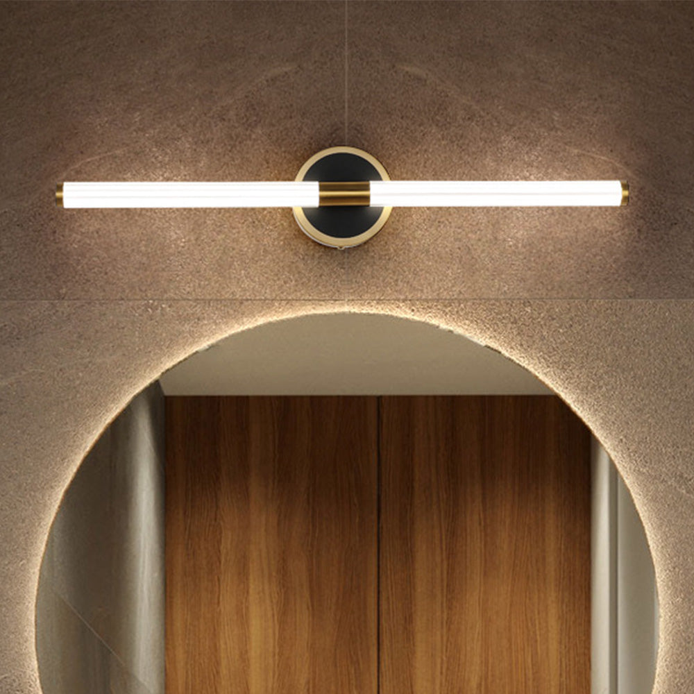 Arisha Applique Murale Moderne LED Cercle Longue Cuivre/Noir Salle de Bain