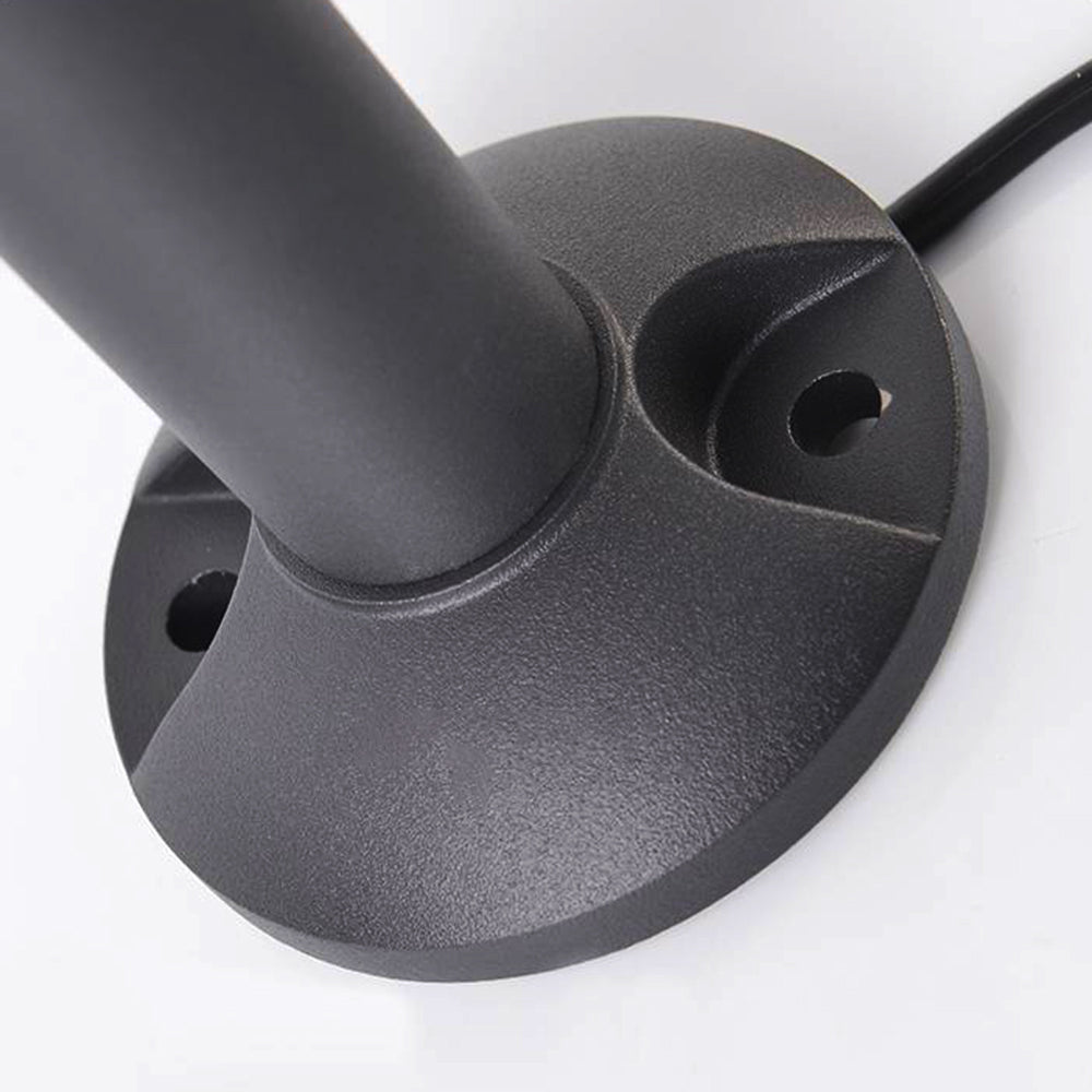 Ray Rond Moderne LED Lampadaire Extérieure Noir Métal/Verre Allée