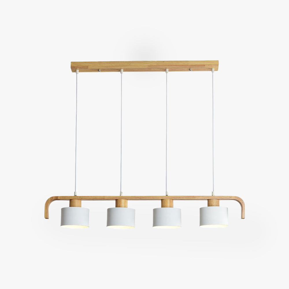 Valentina Moderne Luminaires Suspensions Cylindre Nordique Bambou Blanc/Vert/Gris Chambre à Coucher
