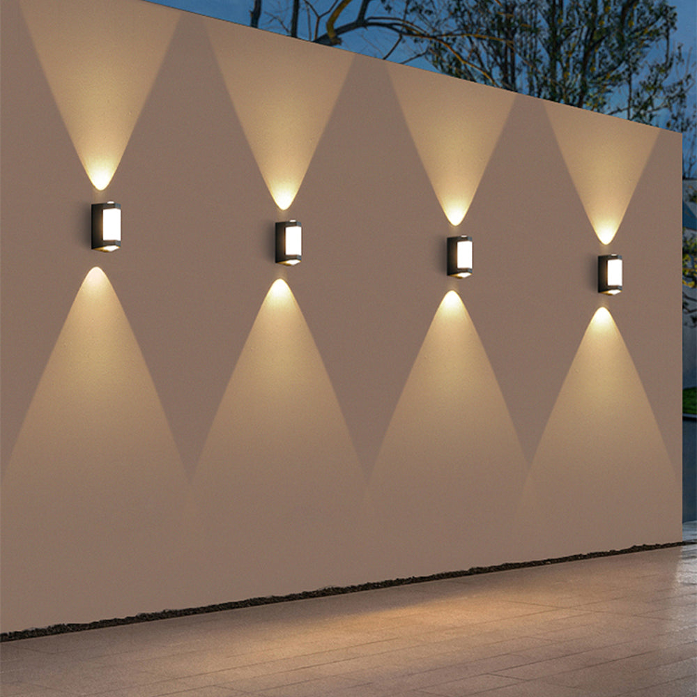 Ray Design LED Applique Murale Blanc/Noir Métal/Acrylique Extérieur