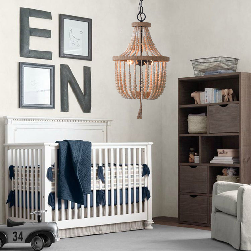 Silva Suspension LED Art Deco Design Métal/Bois Blanc/Bois Salon