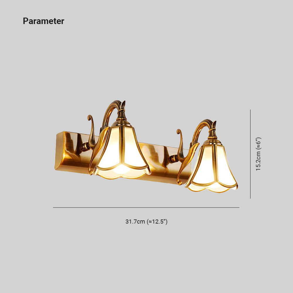 Ray Design Italien Floride Applique Murale à miroir LED Marron Métal Salle de Bain